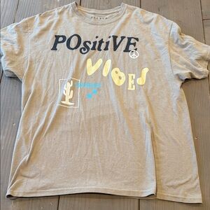 PacSun Gray Positive Vibes Kids Tee